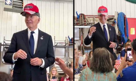 Joe Biden put on a Trump 2024 hat yesterday. Here’s the exchange that led to the hilarious viral moment.