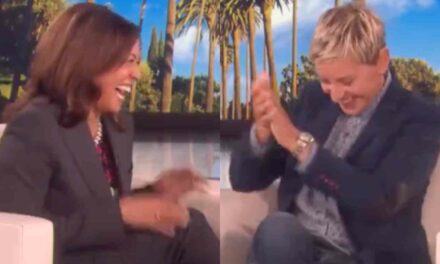 For absolutely no reason at all, here’s Kamala joking about killing Trump on “Ellen”