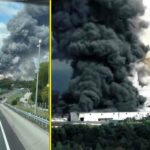 Residents told to evacuate, interstate shut down after fire at BioLab sends chemical plume into the air east of Atlanta