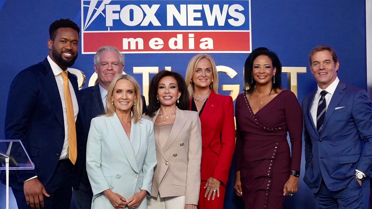 Lawrence Jones, FOX News Media President Jay Wallace, Dana Perino, Jeanine Pirro, FOX News Media CEO Suzanne Scott, Lauren Green and Bill Hemmer