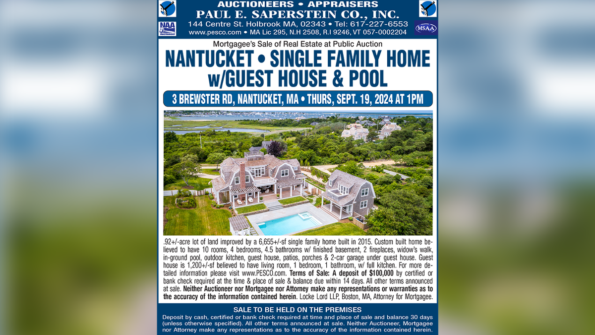 Foreclosure auction flyer