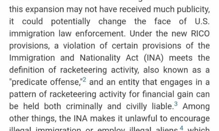 Guess what? Illegal immigration is a RICO offense. Is it time to lock up the Harris/Biden regime?