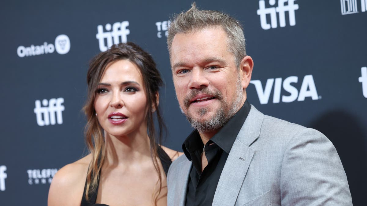 matt damon with his wife luciana at TIFF