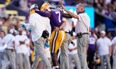 LSU’s Harold Perkins Jr. out for season after suffering knee injury vs. UCLA