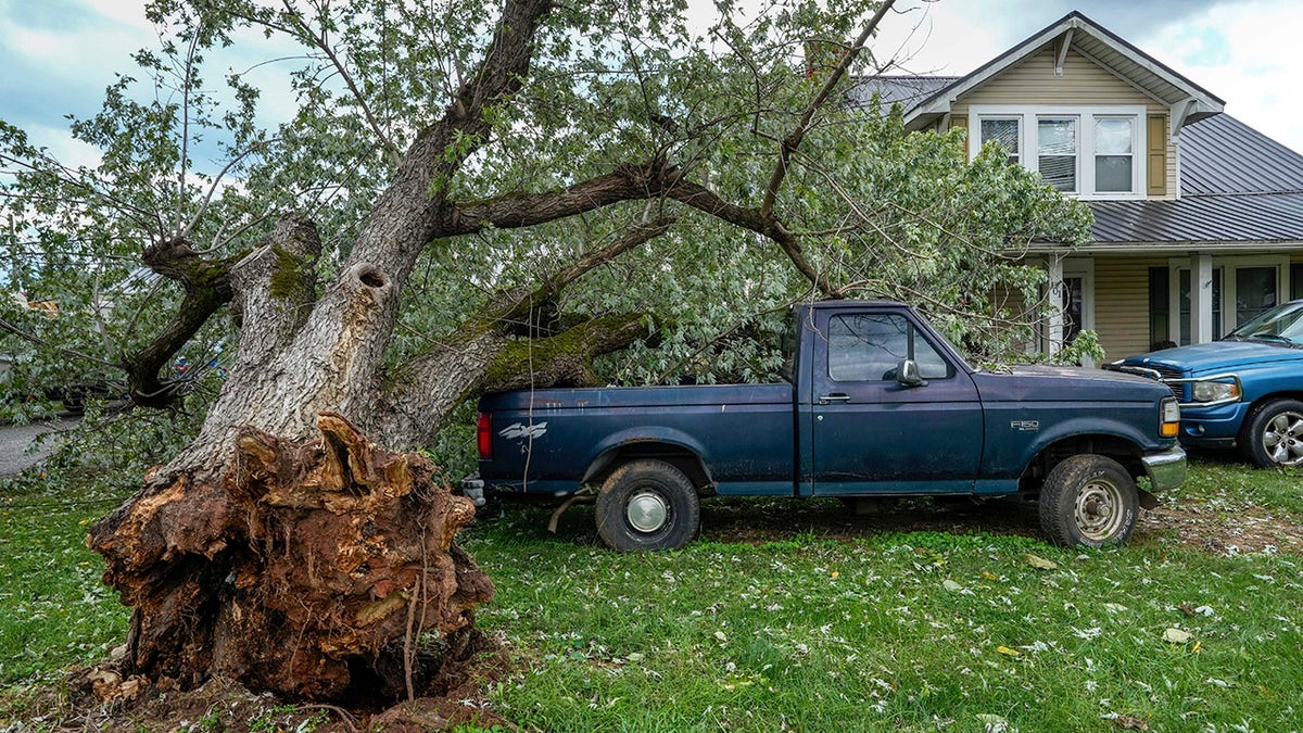 Hurricane Helene devastation in Glen Alpine, NC