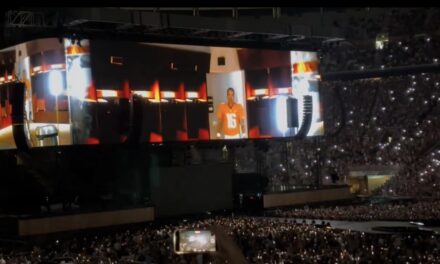 Peyton Manning Dresses In Tennessee Uniform To Escort Morgan Wallen To Stage In Neyland Stadium, Heupel Joins