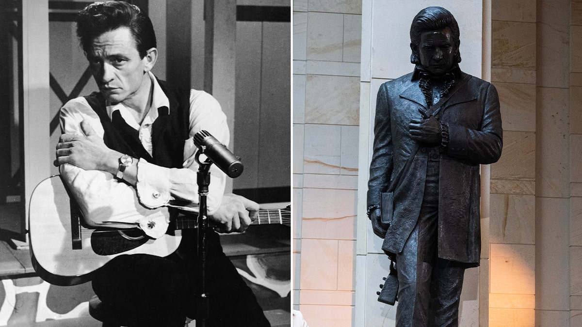 Johnny Cash statue Emancipation Hall