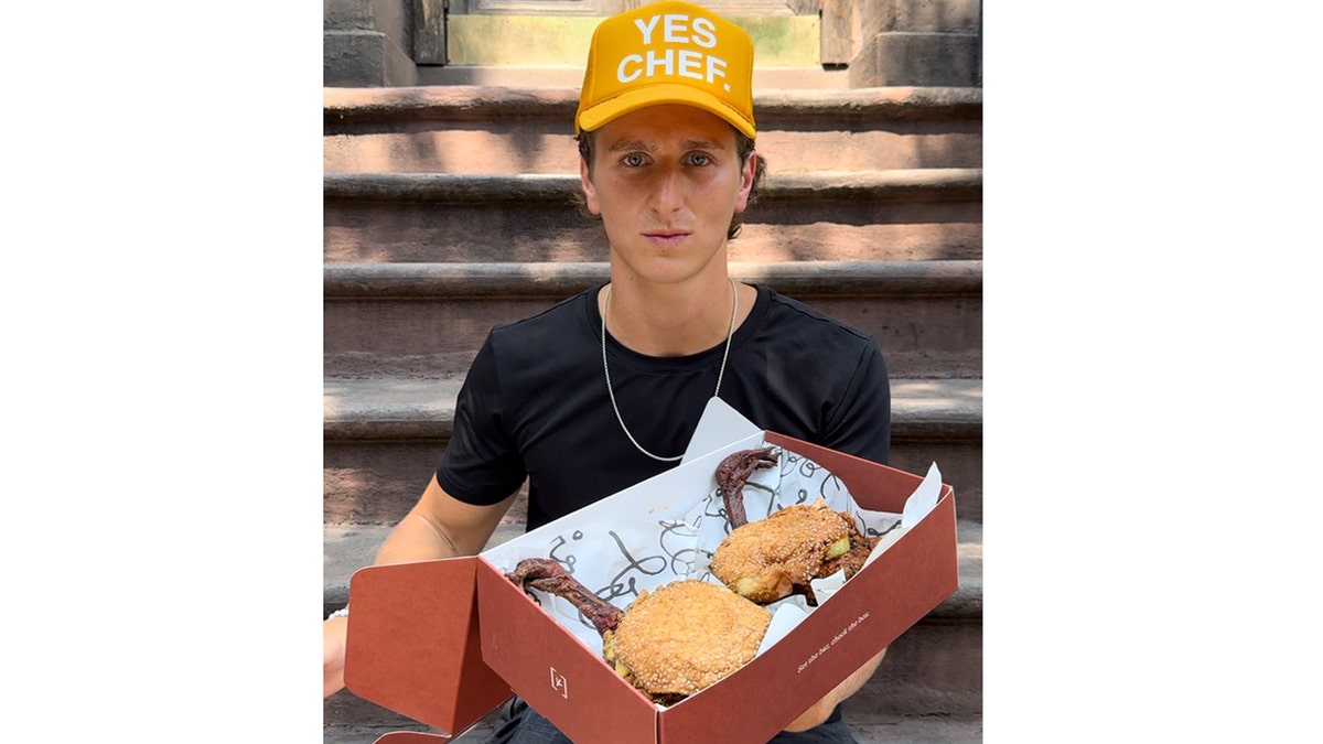 Jack Goldburg with Birdbox chicken