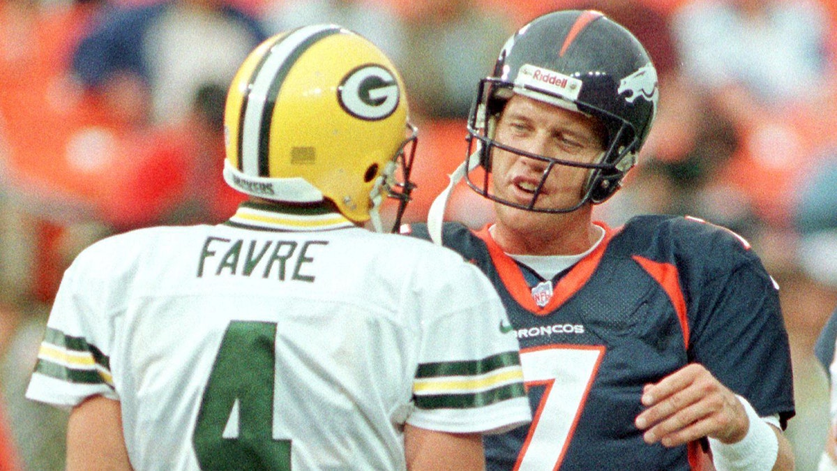 John Elway and Brett Favre