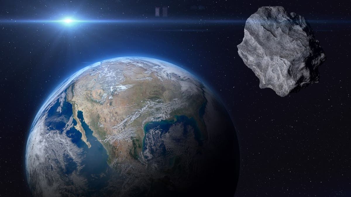 Stock image of asteroid near Earth