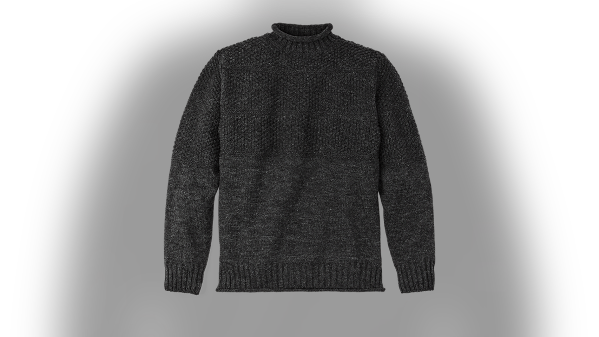 A wool sweater provides added warmth on cold winter days. 