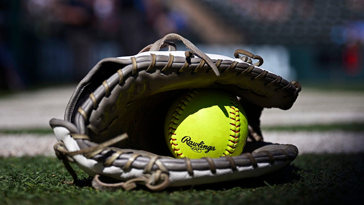 A softball glove