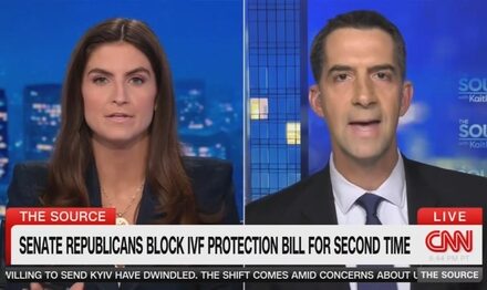 Sen. Tom Cotton Fact-Checks CNN’s Kaitlan Collins on IVF In Real Time!