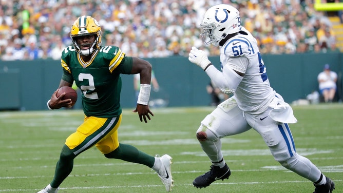 Green Bay Packers QB Malik Willis scrambles against Indianapolis Colts in NFL Week 2 at Lambeau Field in Wisconsin. (Dan Powers/USA TODAY NETWORK-Wisconsin-USA TODAY NETWORK via Imagn Images) 