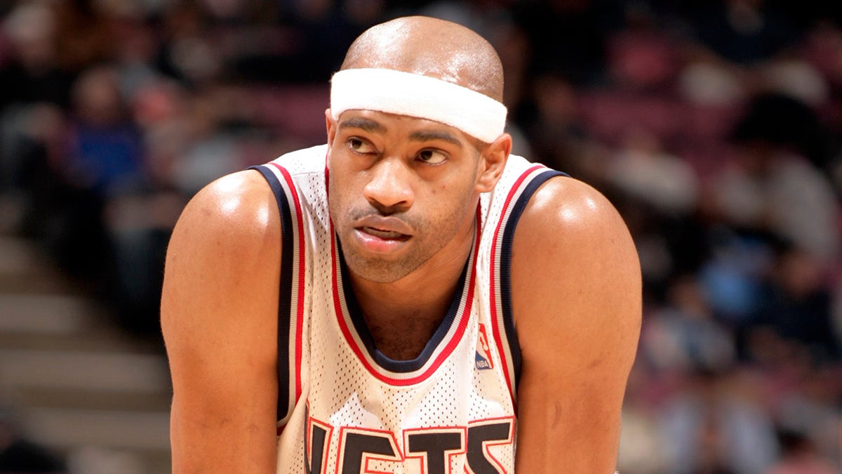 Nets forward Vince Carter during the Milwaukee Bucks game at Continental Airlines Arena in East Rutherford, New Jersey, on Jan. 19, 2005.