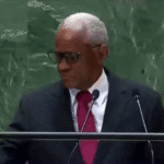 Haitian politician demands reparations and respect at UN, immediately gulps water out of pitcher and spills it 😂