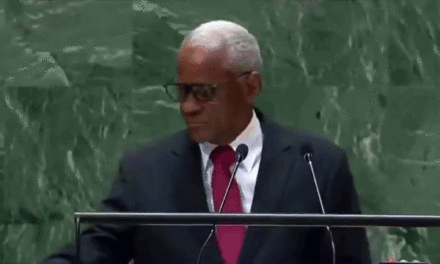 Haitian politician demands reparations and respect at UN, immediately gulps water out of pitcher and spills it 😂