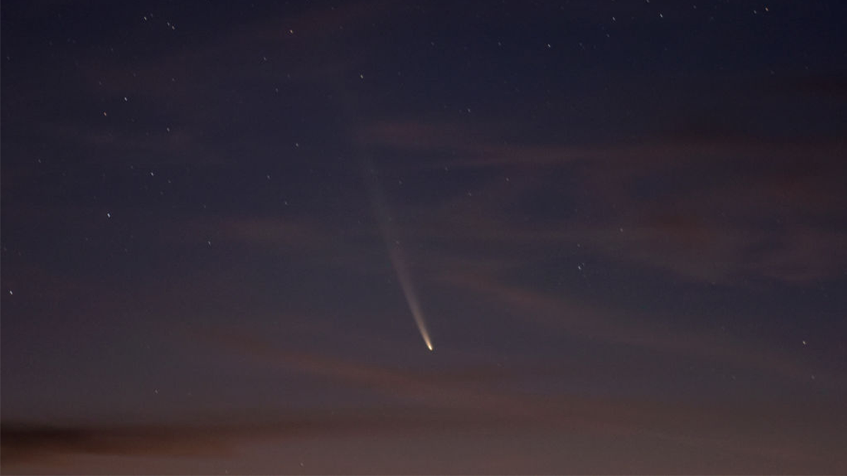 Comet seen from Earth