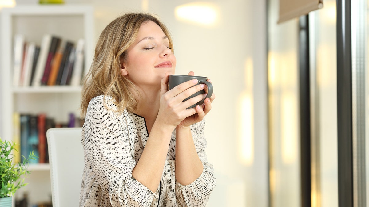 Woman enjoying coffee