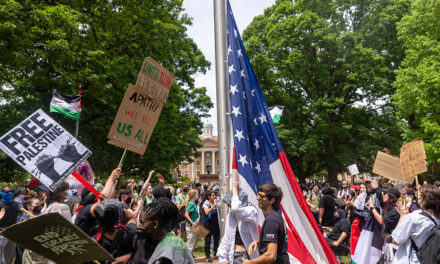 Palestinian Flag Raised At UNC As Scumbags Vandalize ROTC Building