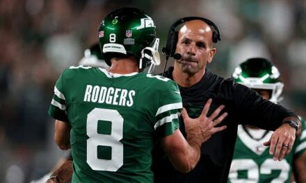 NFL Fans React To Uncomfortable Sideline ‘Hug’ Between Aaron Rodgers, Coach Robert Saleh