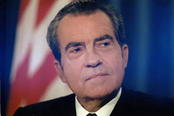 President Richard Nixon in a file photo from Jan. 23, 1973. (AP Photo)