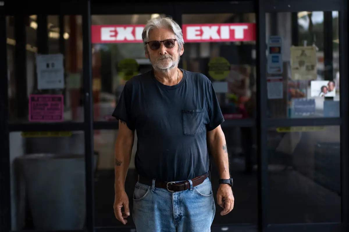 Robert Whalen before shopping at Ollie's bargain outlet in Hinesville, Ga., on Aug. 28, 2024. (Madalina Vasiliu/The Epoch Times)