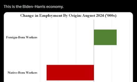 1.3 Million Native Born Americans Lost Their Jobs in August as All Net Job Gains Continue Going to Non-Citizens