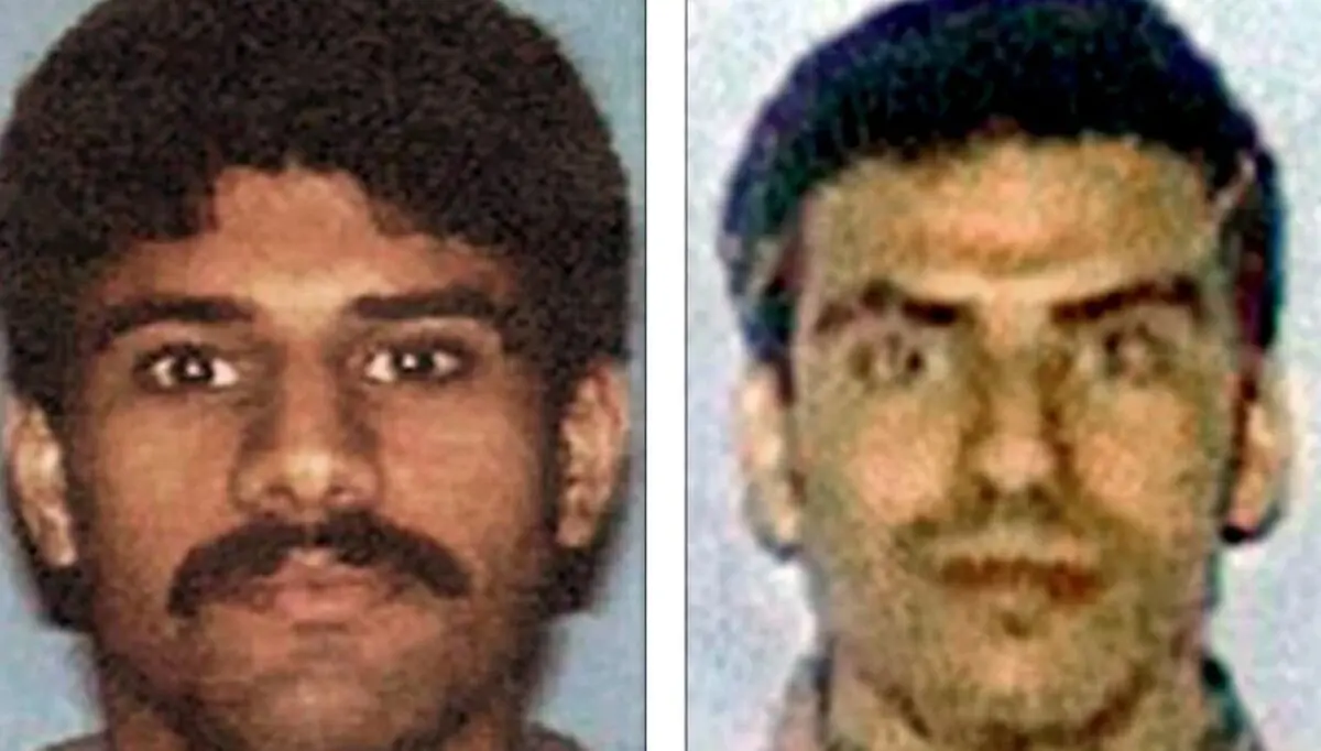 Photos released by the FBI of 9/11 hijackers Nawaf al-Hazmi, left, and Khalid al-Mihdhar, right, who lived in San Diego the year prior to the attacks. (FBI)