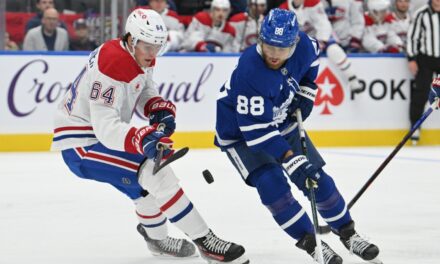 Leafs William Nylander Leaves Game After Teammate Tried To Shuffleboard Him Up The Ice