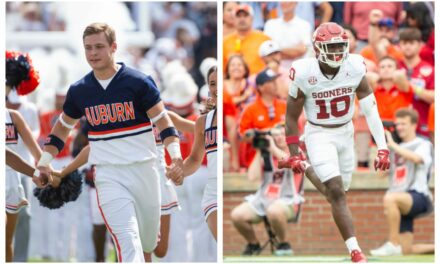 WATCH: Backflipping Auburn Cheerleader Collides With Oklahoma Football Player