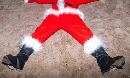 Santa Got Knocked Out In A Mosh Pit, Strapped An Ice Pack To His Head & Returned Like A Pro