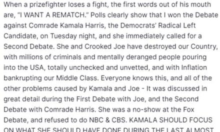 Trump ends the suspense, explains why he’s slamming the door on Kamala rematch