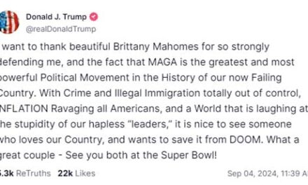 Taylor Swift does not sit next to Brittany Mahomes after fmr. bestie pledges support for Trump