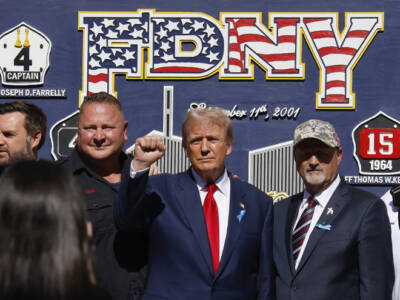 WATCH: Donald Trump Visits Firefighters in Lower Manhattan to Mark 9/11