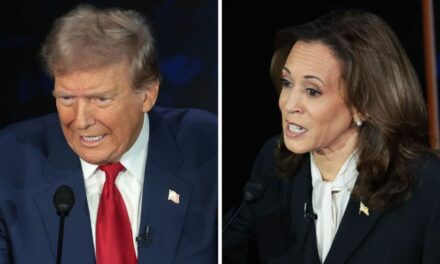 Trump makes surprise spin-room appearance after debate while Harris bolts