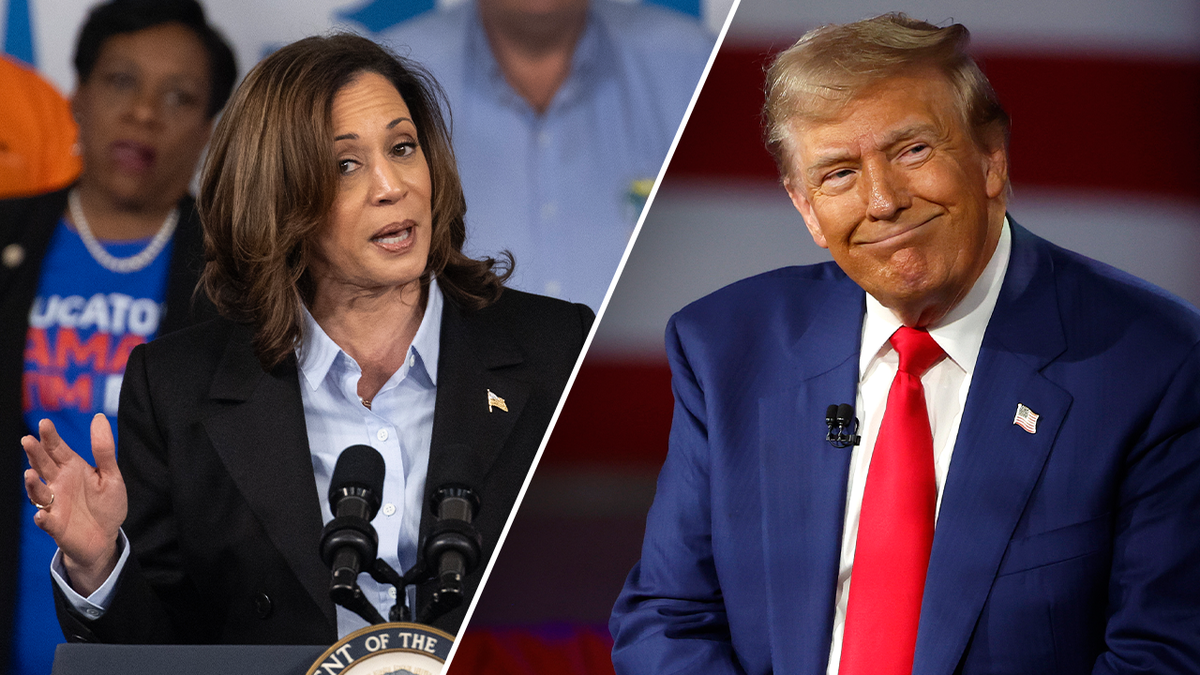 Trump and Kamala Harris