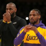 LeBron, Bronny James make history as first father-son duo to play in NBA game together in Lakers home opener