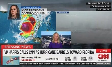 GHOULS: CNN Helps Kamala Campaign With Softball Phone Interview Amid Hurricane Milton