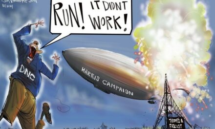 Cartoon: Harris’ Hindenburg Goes KABOOM on the ‘Trump’s a Fascist!’ Mooring Mast