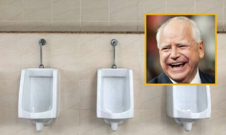 Tim Walz Polling Strong Among Men Who Choose Middle Urinal