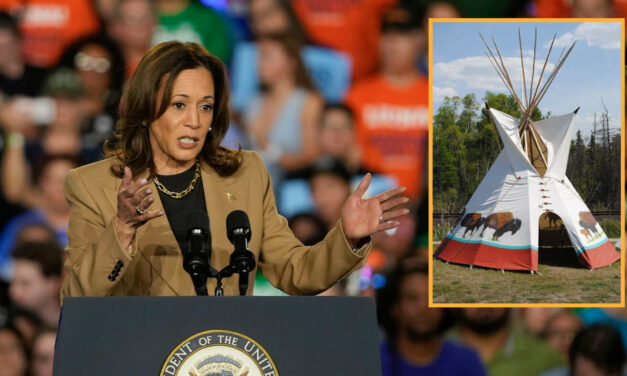 Kamala Courts Indigenous Voters By Telling Crowd She Grew Up In A Middle-Class Teepee