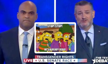 Here’s 90 seconds of Ted Cruz mercilessly torching his Democrat opponent on the transgender cult