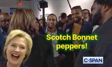 WATCH: Pander-Bear Harris tells black reporters that she’s the first VP to grow chili peppers at the VP’s mansion (maybe she supplies Hillary with hot sauce?)