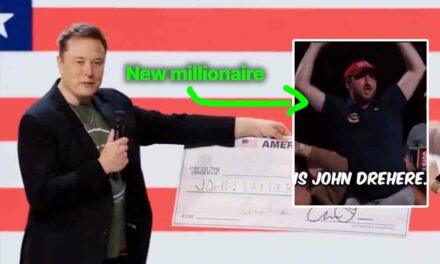 Elon Musk is giving away $1 million a day to people who pledge to support the 1st and 2nd Amendments, and he announced the first winner in person last night