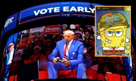 Trump Appeals To Voters With World Record 39-Minute Xbox Speedrun Of ‘SpongeBob SquarePants: Battle For Bikini Bottom’