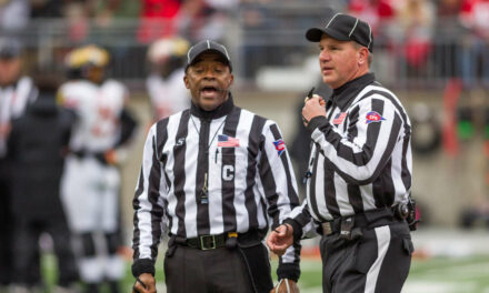 Referees Annoyed As Football Game Keeps Interrupting Their Penalty Calls