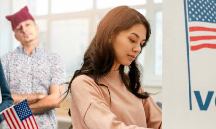 Wife Breathes Sigh Of Relief After Voting For Trump In The Privacy Of Her Voting Booth Away From The Watchful Eye Of Creepy Feminist Husband