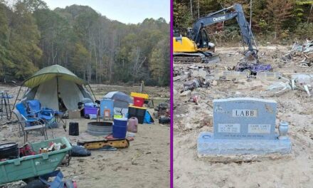 Chris Griffin had to rebury his dad after Helene washed out the grave, and all that’s left of his home is this tent