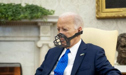 Biden Fitted With Muzzle So He Can’t Bite Any More Babies